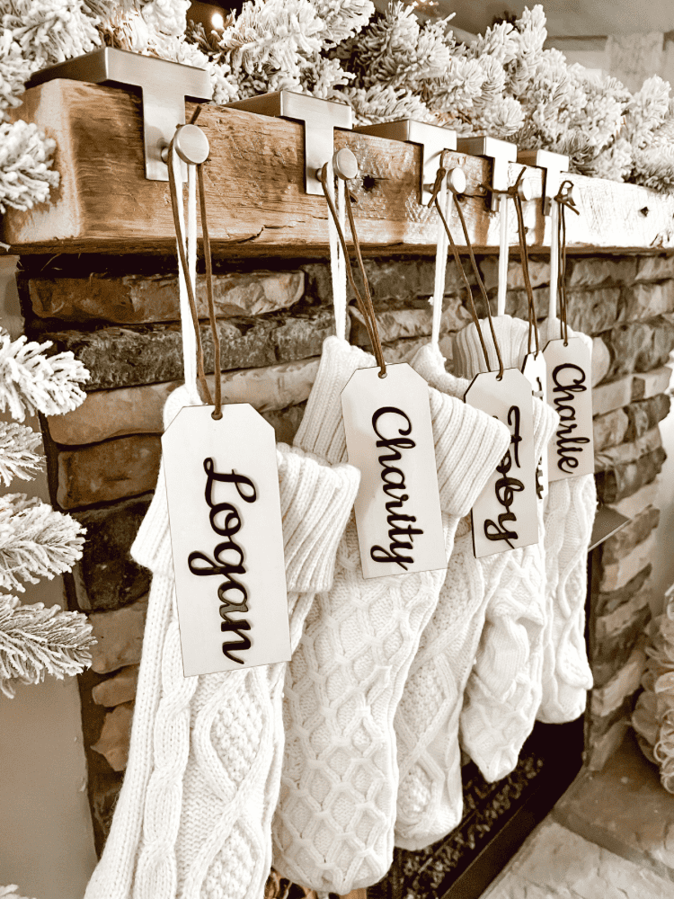 How to Make DIY Personalized Stocking Tags - Mornings on Macedonia